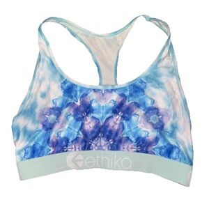 Ethika Blumed Blue Sports Bra Womens Size Large GUC SEE PHOTOS FOR CONDITION